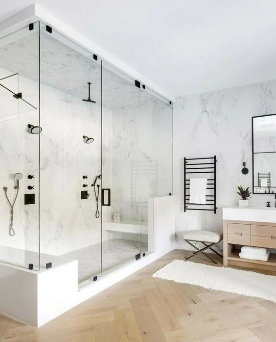 تركيب كابينة شور زجاج